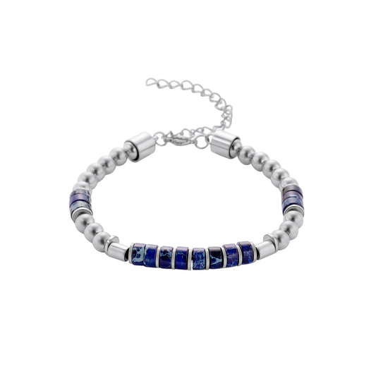 Sander emperor armbånd i stål, 6 mm, 21 cm