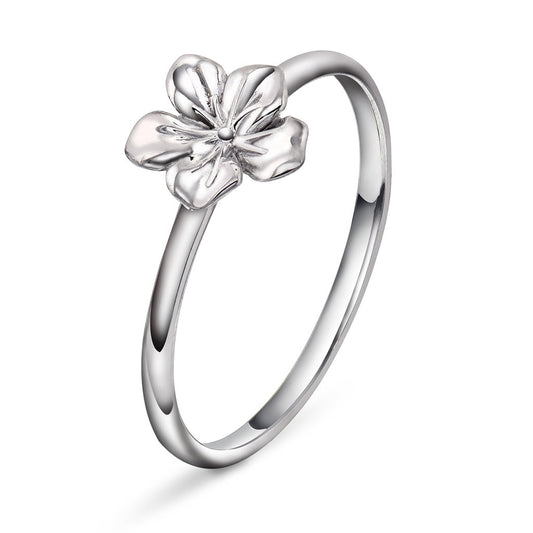 Blossom ring i rhodinert 925 sølv, bredde 8 mm, bilde 1 av 3
