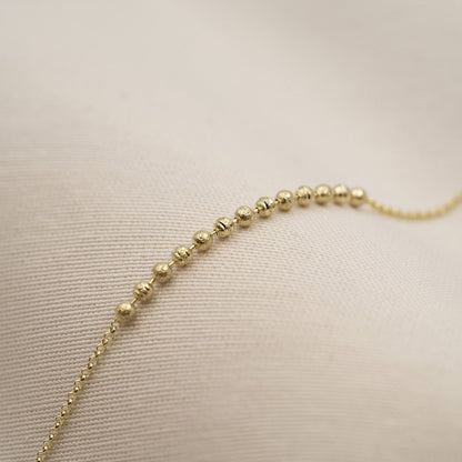 Armbånd i forgylt sølv med kuler, 16+3 cm, bilde 4 av 4