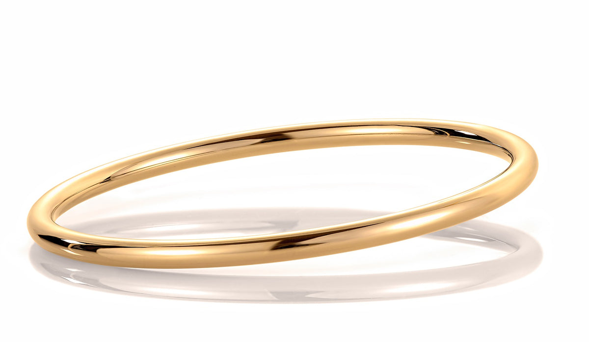 Armring i 585 gult gull rund profil 4 mm størrelse 66