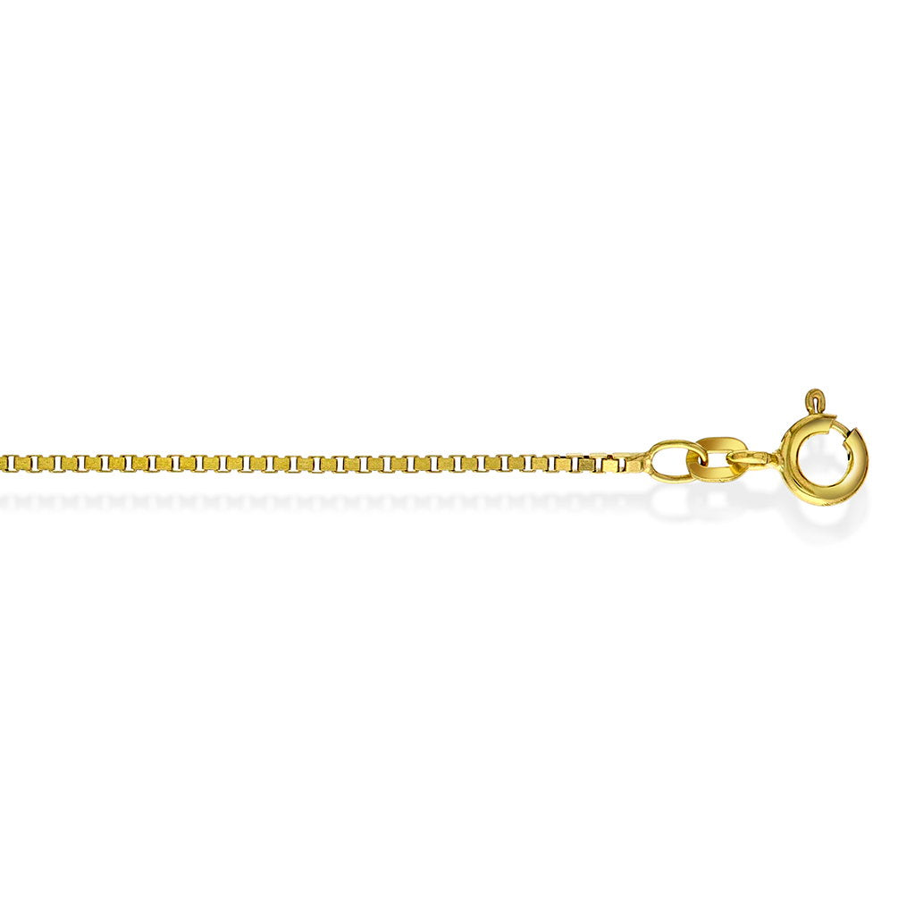 Halskjede i 585 gult gull, veneziansk 1,3 mm, 80 cm
