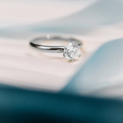 Gems ring i 14 karat hvitt gull med labdiamant 1,00 ct, bilde 4 av 5