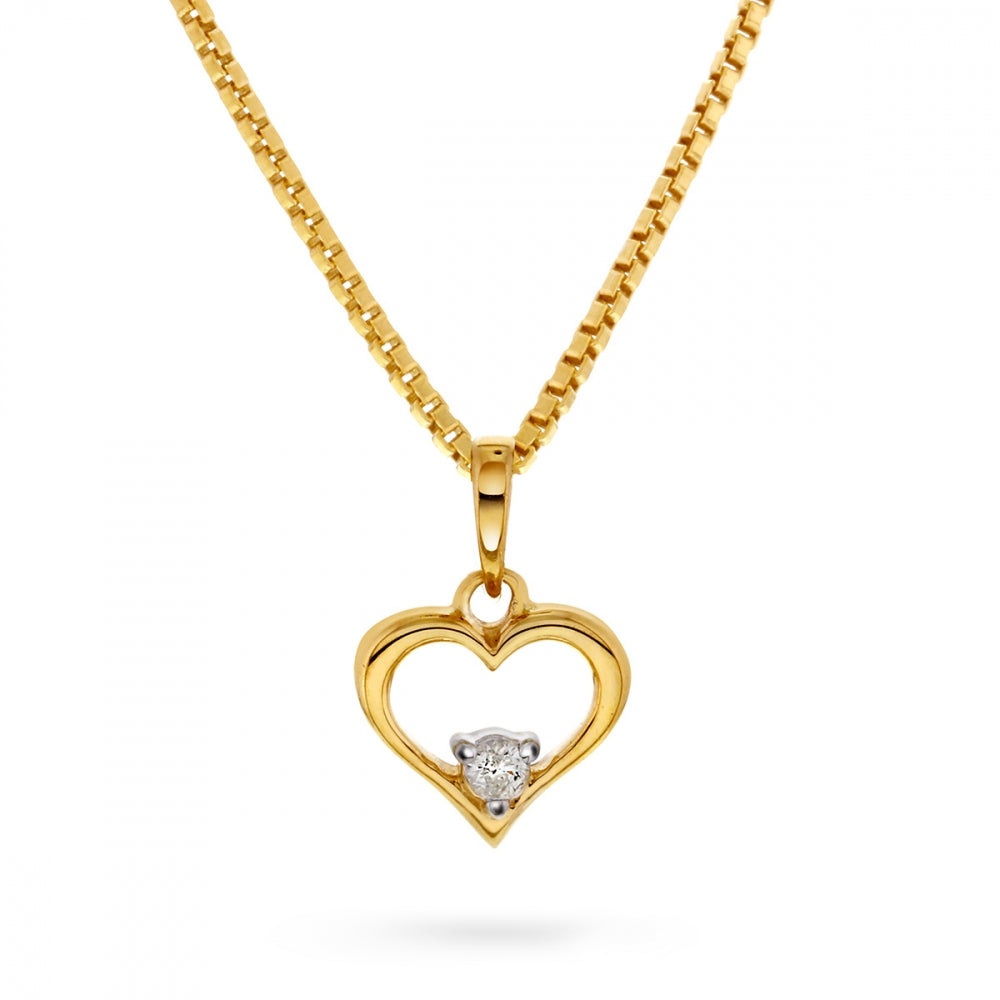 Min Første Diamant anheng med diamant 0,02 ct, hjerte 8 mm, bilde 1 av 2