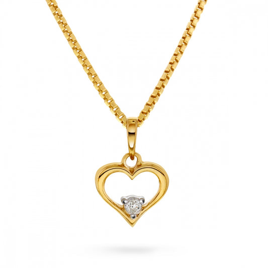 Min Første Diamant anheng med diamant 0,02 ct, hjerte 8 mm, bilde 1 av 2