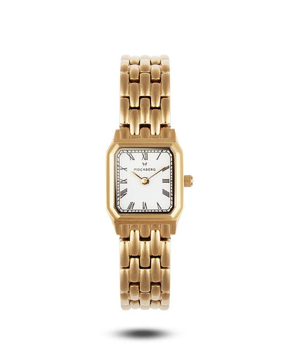 Classic Square Gullfarget Stål / Hvit 18x19mm SKU | MO334 - Bjerveur.noClassic Square Gullfarget Stål / Hvit 18x19mm SKU | MO334
