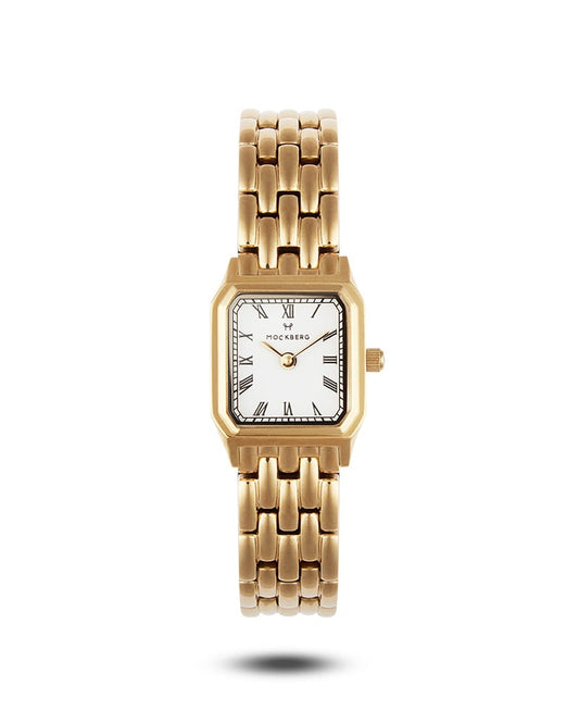 Classic Square Gullfarget Stål / Hvit 18x19mm SKU | MO334 - Bjerveur.noClassic Square Gullfarget Stål / Hvit 18x19mm SKU | MO334