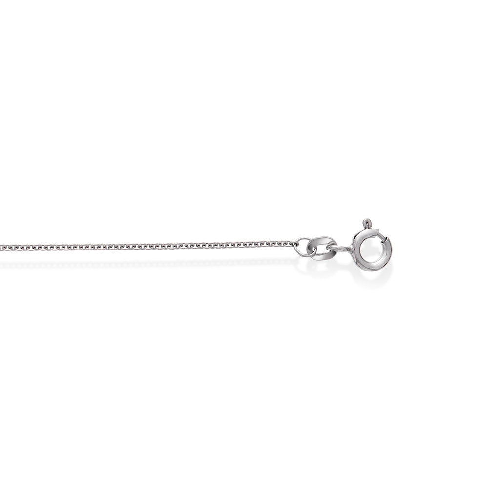 Halskjede i 14 karat hvitt gull, anker 1,1 mm, bilde 1 av 4