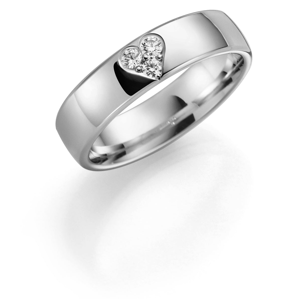 Ring med diamant 0,11 ct, bredde 5 mm, bilde 3 av 4