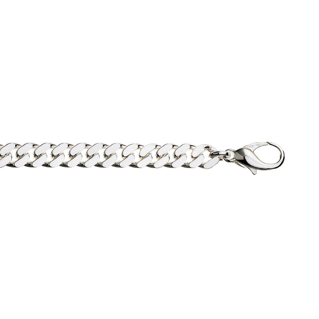 Halskjede i 925 sølv, panser 8,4 mm, 50 cm