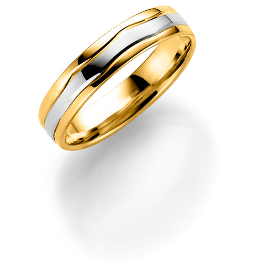 Ring i 585 tofarget gull, modell SE138, bilde 1 av 4