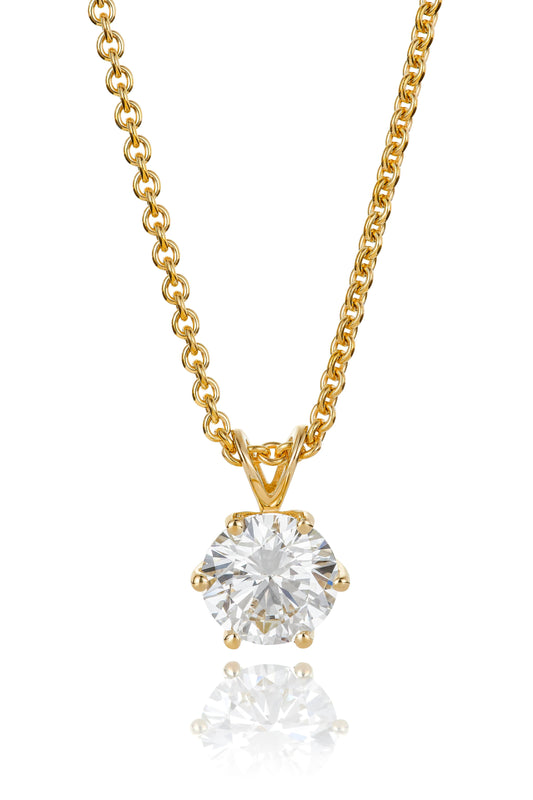 Svolder anheng Alexandra i 585 gull med labdiamant 3,00 ct, bilde 1 av 2