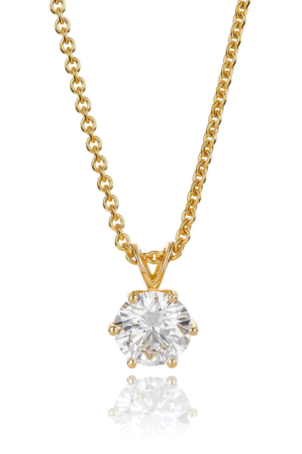 Svolder anheng Alexandra i 585 gull med labdiamant 2,00 ct, bilde 1 av 2