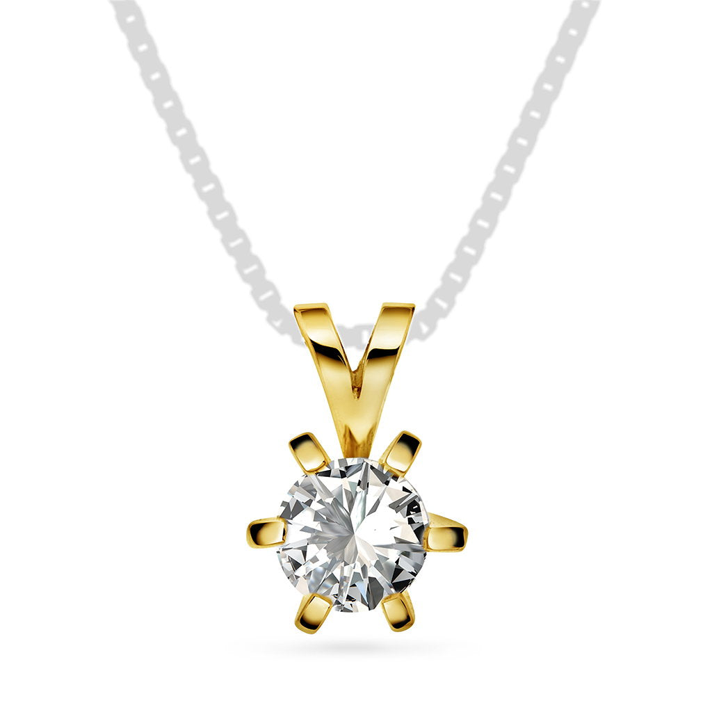 Superstar anheng i 14 karat gult gull med diamant 0,50 ct