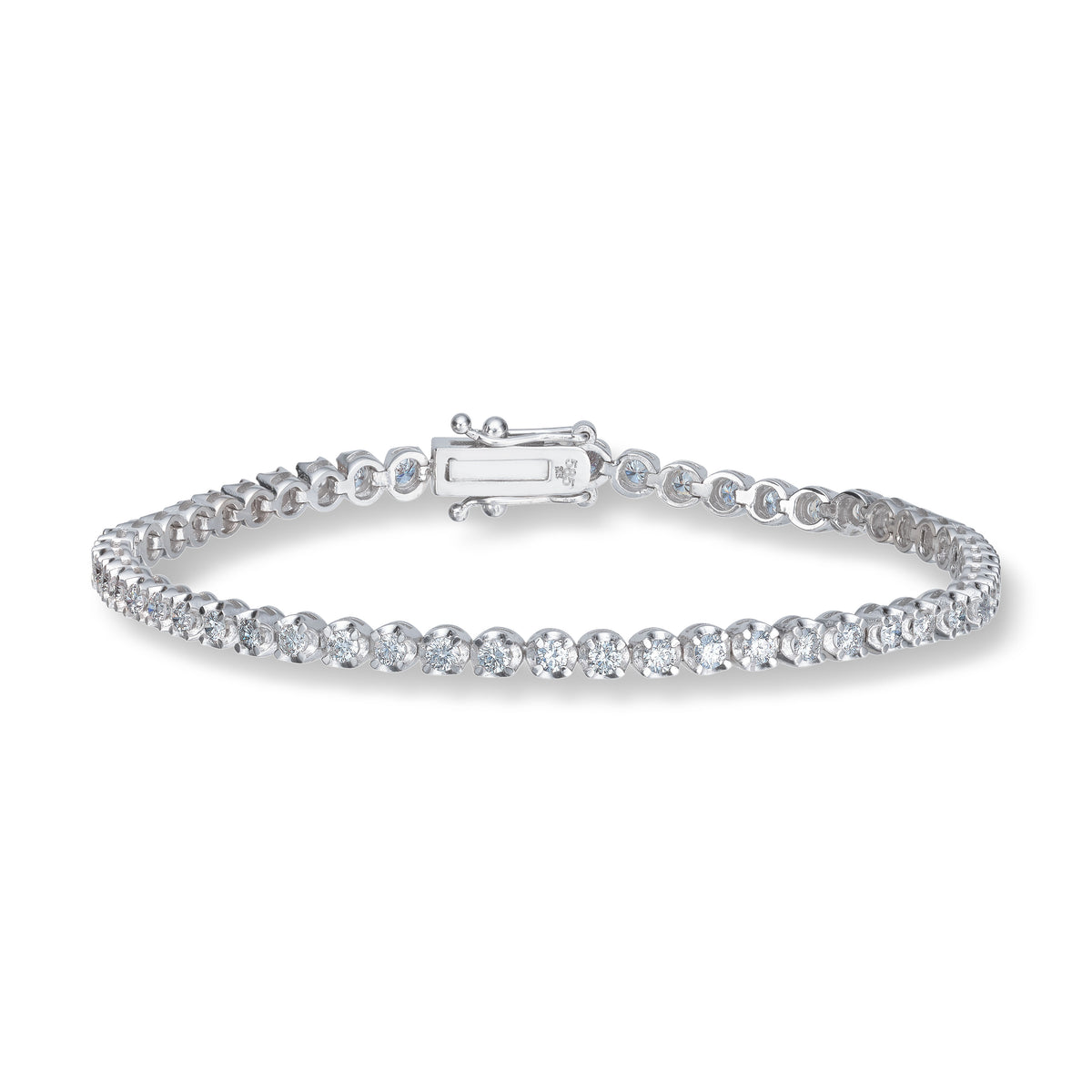 Carmen armbånd i 585 hvitt gull med diamant 2 ct, 17 cm