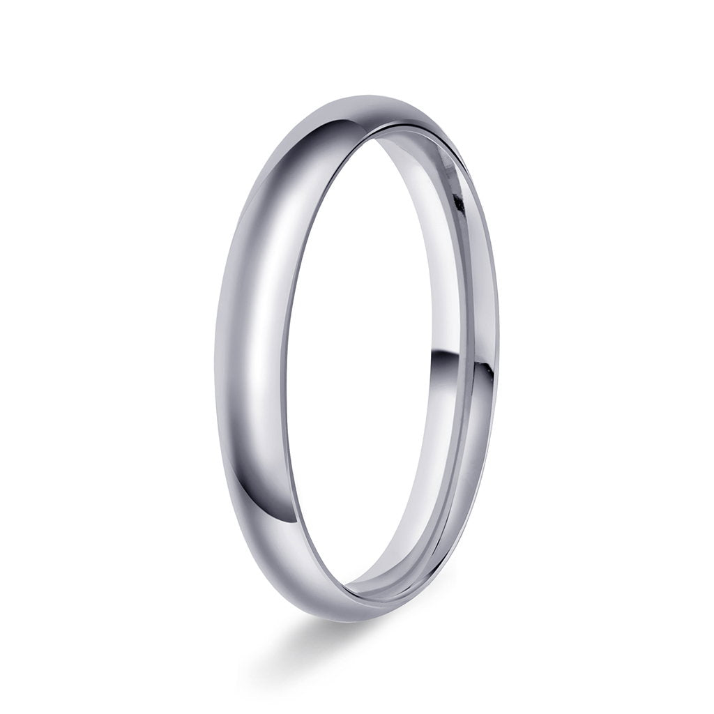 Ring i 950 platina halvrund/buet, polert, bilde 1 av 12