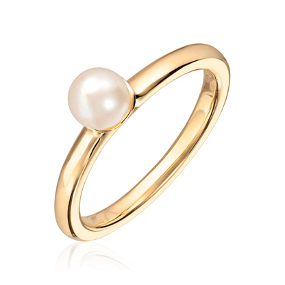 Visholm Design ring i 585 gult gull med ferskvannsperle 2,5 mm, bilde 1 av 2