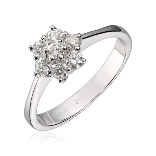 Carmen ring i 585 gull med diamanter, rosett 2,4 mm, bilde 1 av 2