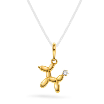 Anheng i 14 karat gult gull, hund, bilde 1 av 4
