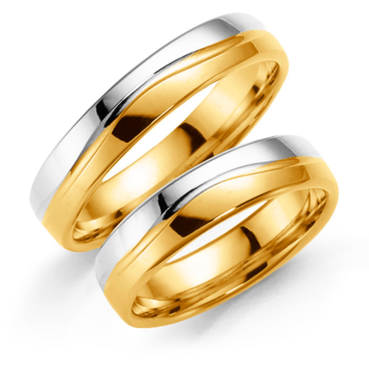 Ring SE132 i tofarget 585 gull, buet innvendig, bilde 1 av 4