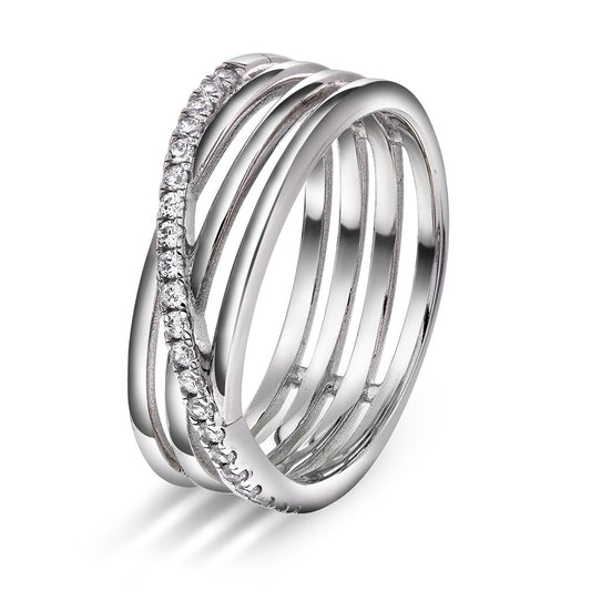 Siena ring i 925 rhodinert sølv med zirkonia, bilde 1 av 2
