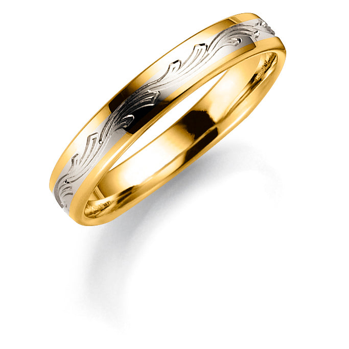 Ring SE134 i tofarget 375 gull, buet innvendig, bilde 3 av 3