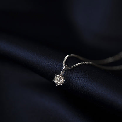 Illusjon anheng i hvitt gull med diamant 0,15 ct, bilde 3 av 3