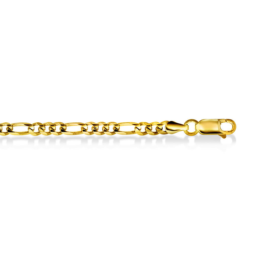 Figaro halskjede i forgylt sølv 3,5 mm, 60 cm