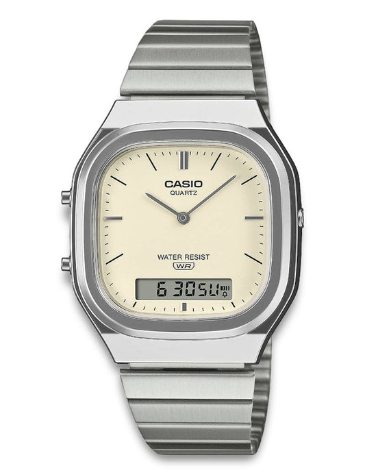 Casio Vintage AQ-240E-7A2EF dameklokke i resin - Ana-digi, bilde 1 av 2