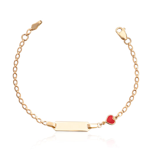 Armbånd Gullungen med hjerte 14K Artikkelnr: 17022 - Bjerveur.noArmbånd Gullungen med hjerte 14K Artikkelnr: 17022