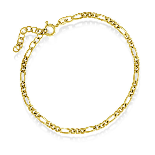 Figaro armbånd i forgylt sølv 2,8 mm, 16 cm