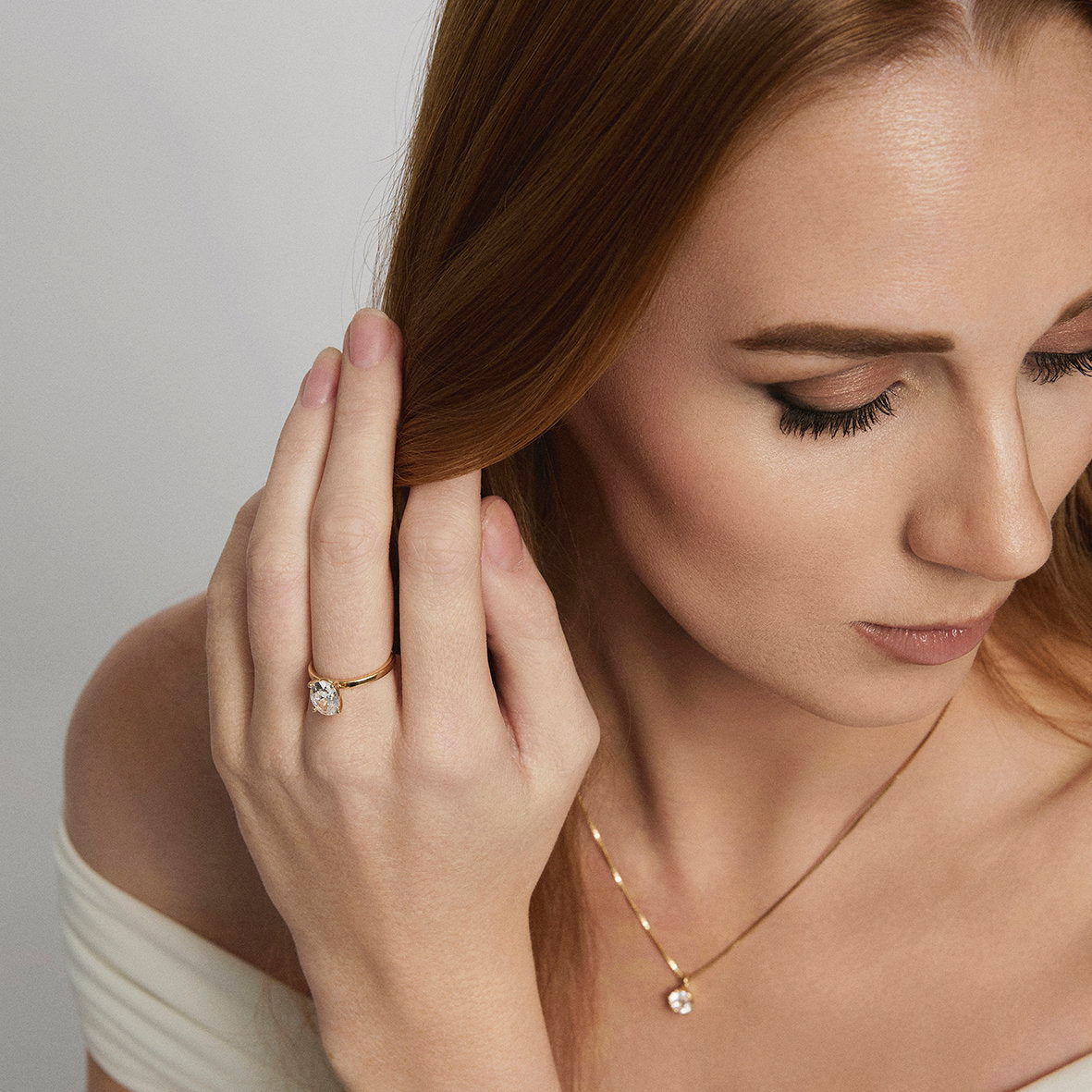 Gems Empress ring i 14 karat gult gull med labdiamant 2,00 ct, bilde 6 av 8