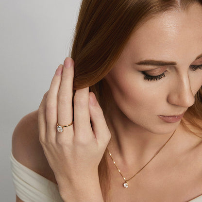 Gems Empress ring i 14 karat gult gull med labdiamant 2,00 ct, bilde 6 av 8