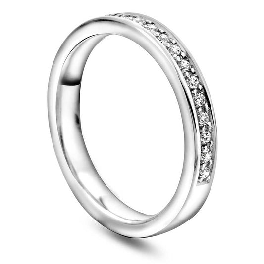 3mm glatt ring, innv.buet 0,15ct WSI N8130 - Bjerveur.no3mm glatt ring, innv.buet 0,15ct WSI N8130