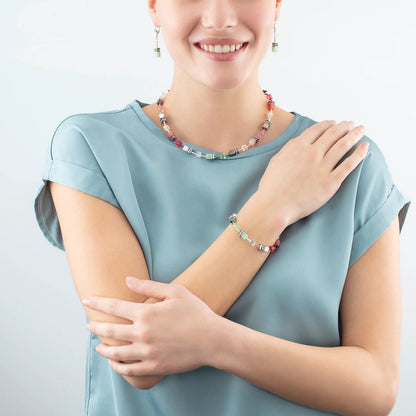 GeoCUBE® Ikonisk armbånd grønn-rosa 4023300504
