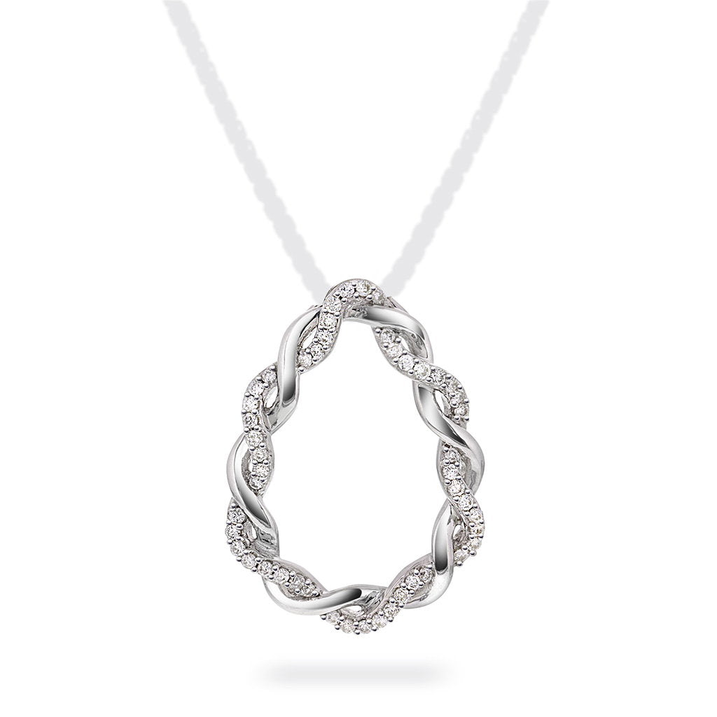 Anheng i 585 gull med diamanter 0,15 ct, bilde 1 av 4