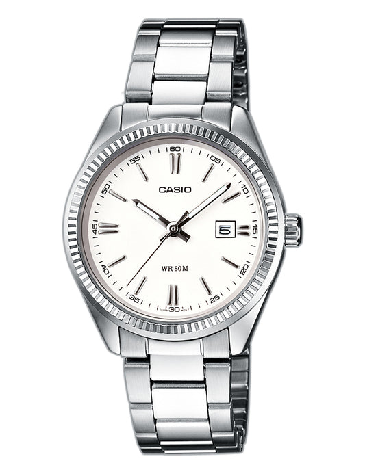 Casio Timeless LTP-1302PD-7A1VEG dameklokke i messing