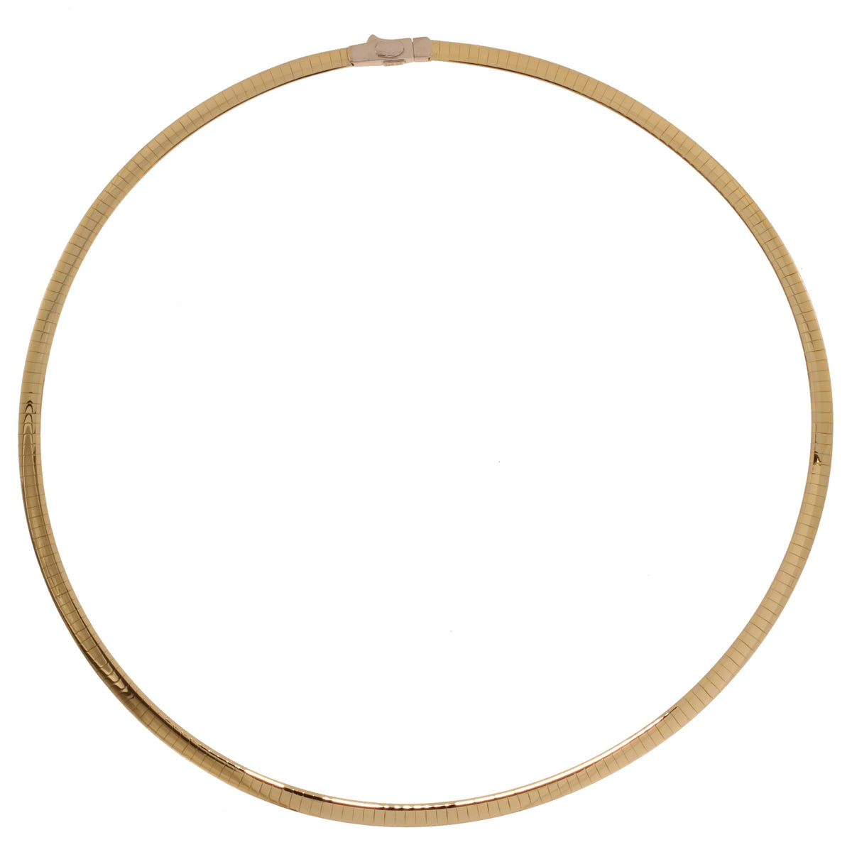 Omega collie 2-i-1 halskjede i 585 tofarget gull, 43 cm