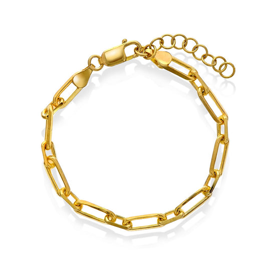 Armbånd i forgylt sølv 5 mm, 16 cm