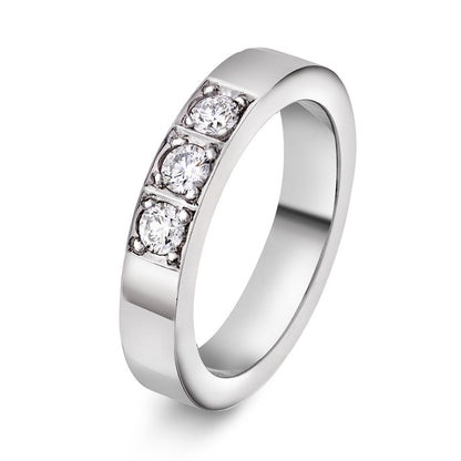 Delta ring i 14 karat hvitt gull med diamant 0,30 ct, bilde 1 av 3