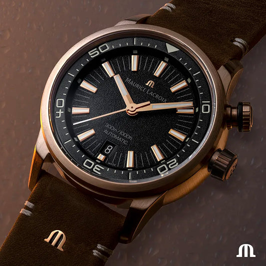 Maurice Lacroix Pontos PT6248-BRZ01-330-3 herreklokke i stål, bilde 2 av 3