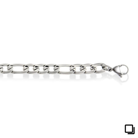 FIGARO KJEDE I STÅL 7,5 MM 60 CM 44368.60