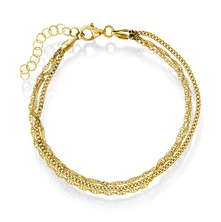 ARMBÅND I SØLV 3 RADET 19 CM 44399.19