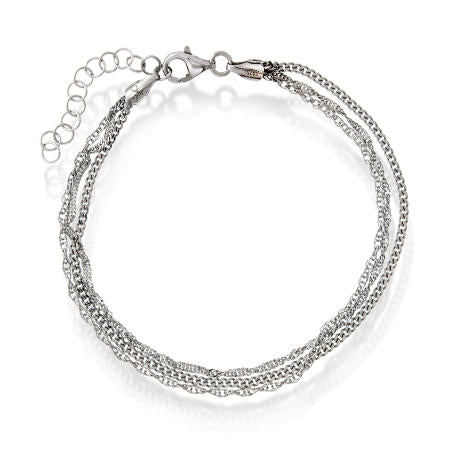 ARMBÅND I SØLV 3 RADET 19 CM 44400.19