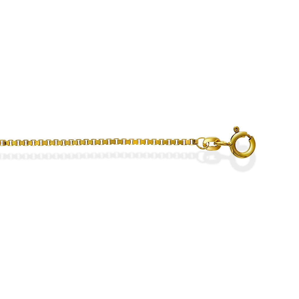 Halskjede i 585 gult gull, veneziansk 1,5 mm, 50 cm