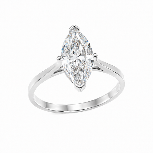 Svolder ring Madeleine Marquise i 585 gull med lab-diamant, bilde 2 av 2