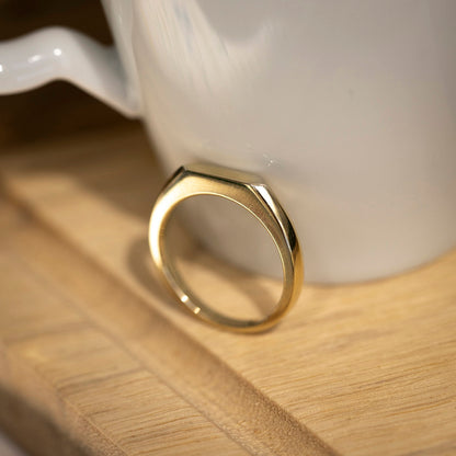 Nora Mørk ring til dame i forgylt sølv, 3 mm, str. 52-58, bilde 5