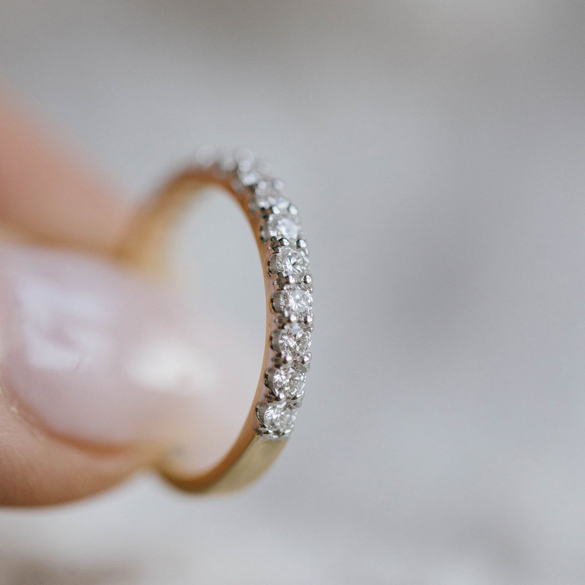 Ring i gult gull med diamant 0,50 ct, bredde 2,7 mm, bilde 4 av 4
