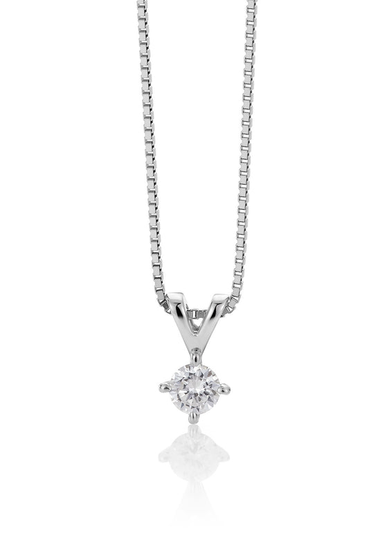 Svolder anheng Maud i 585 gull med diamant 0,5 ct SI, bilde 1 av 2