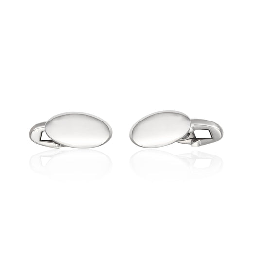 Sander mansjettknapper i stål, lengde 1,8 cm, bredde 12 mm, nr. 50109-03