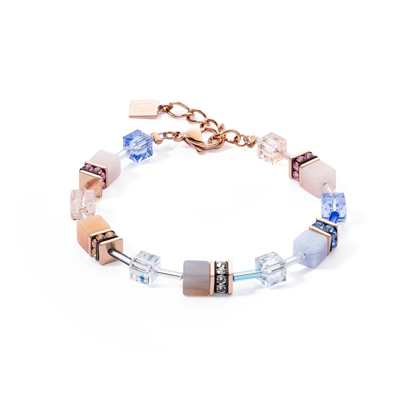 GeoCUBE® Iconic Precious armbånd lys blå-beige 4905300738